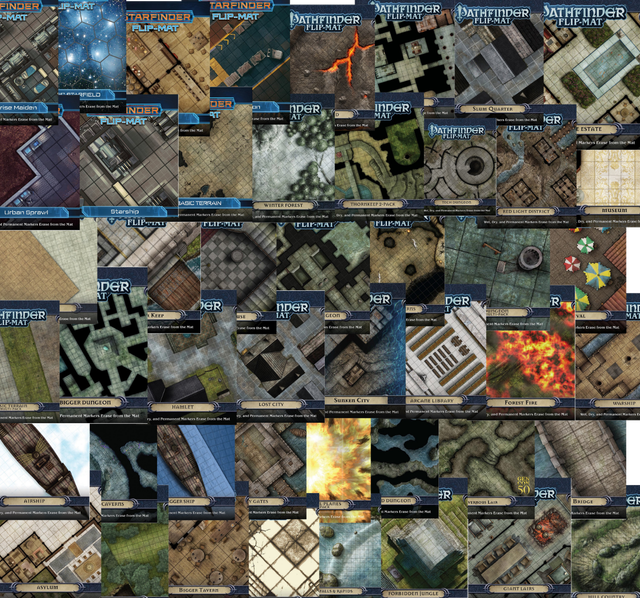 Pathfinder Dungeons&Dragons Starfinder D&D RPG FlipMat DryErase Wet