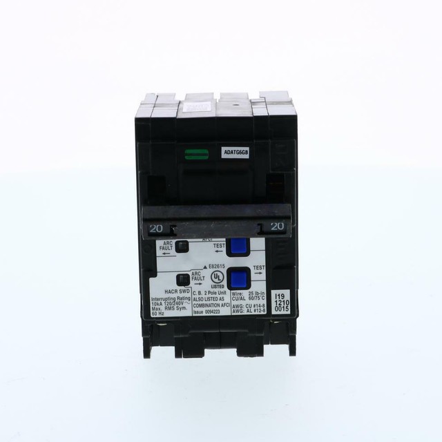 Siemens 2 Pole Type QAF 20 Amp Combination Arc Fault Circuit