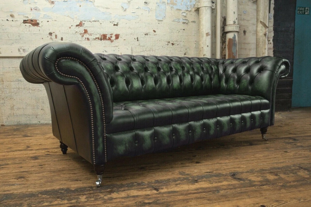 Dark Green Leather Sofa Uk Matttroy
