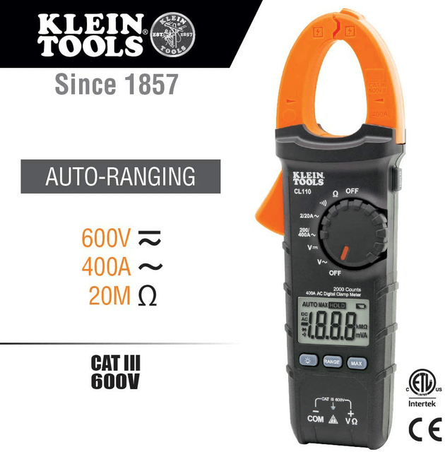 Klein Tools Multimeter CL110KIT Electrical Maintenance and Test Kit for