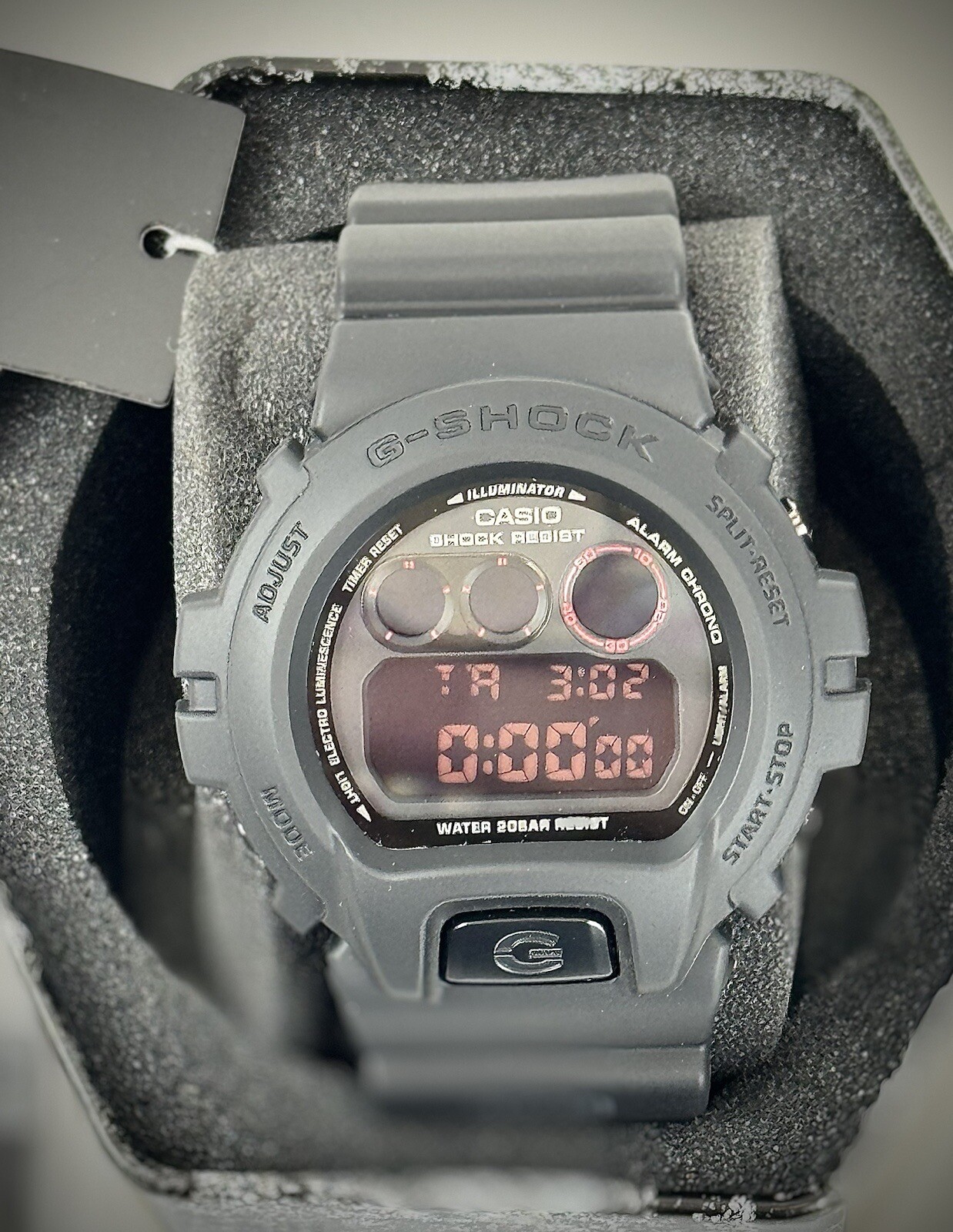 Casio DW6900MS1 Men's GShock Military Alarm Black Resin Band Watch