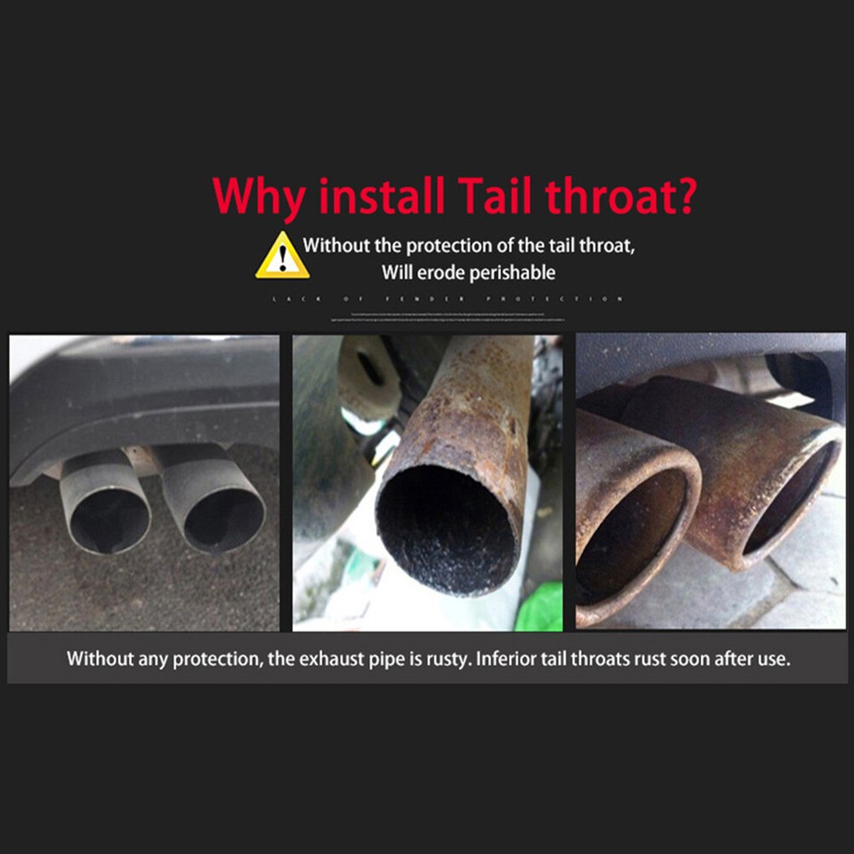 Automobile Exhaust Pipe Muffler Inter 76mm Round Outlet 101mm Car