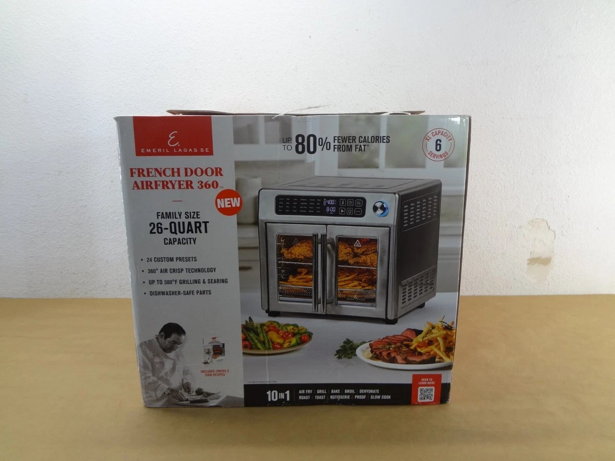 Fast Free Shipping and Returns Emeril Lagasse Stainless Steel 10in1 French Door Airfryer 360