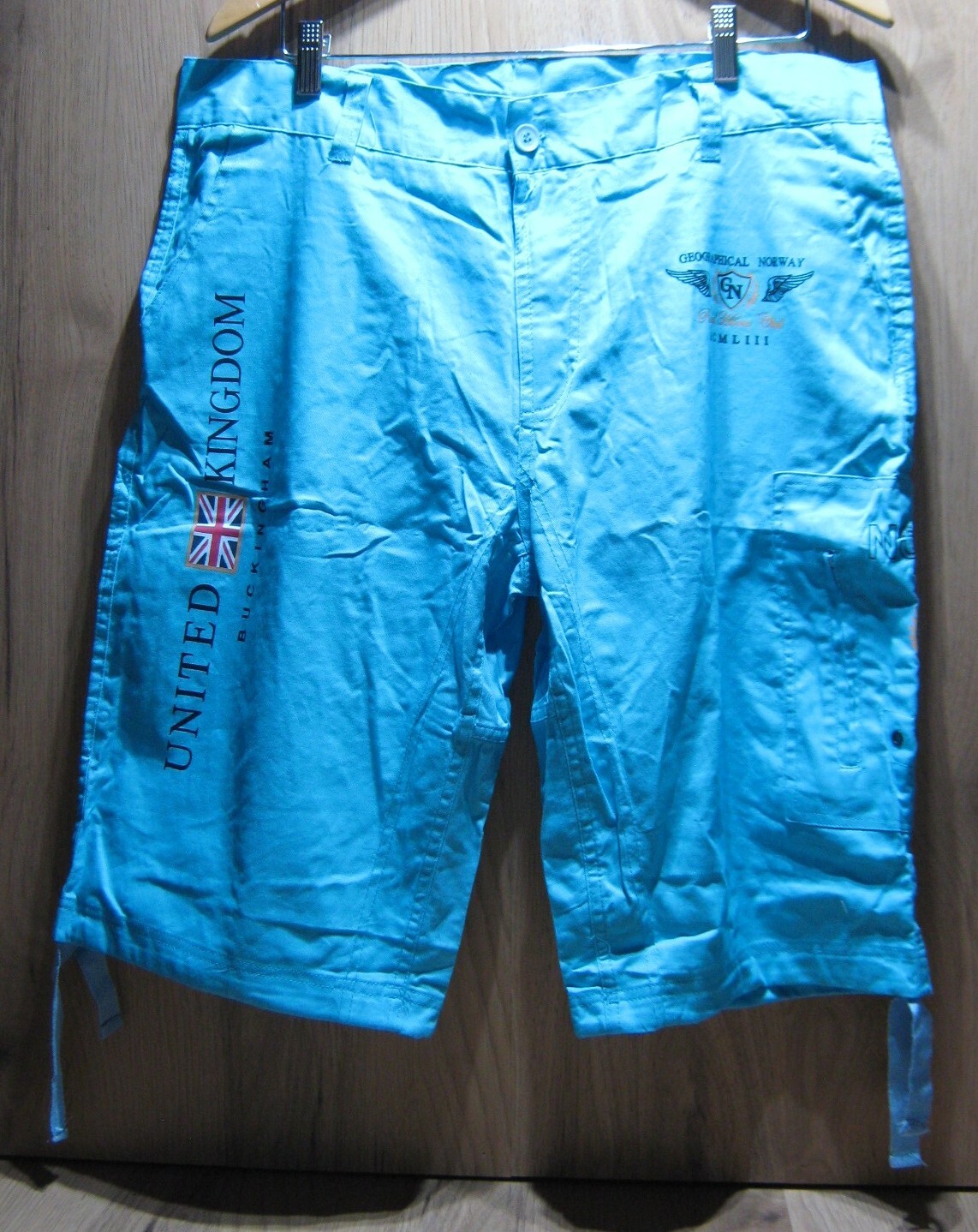 MEN'S BLUE SHORTS GEOGRAPHICAL NORWAY SIZE 2XL VGC Gem