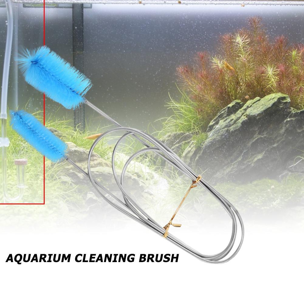 Stainless Steel Tube Cleaning Brush Double Ended Aquarium Filter Hose
