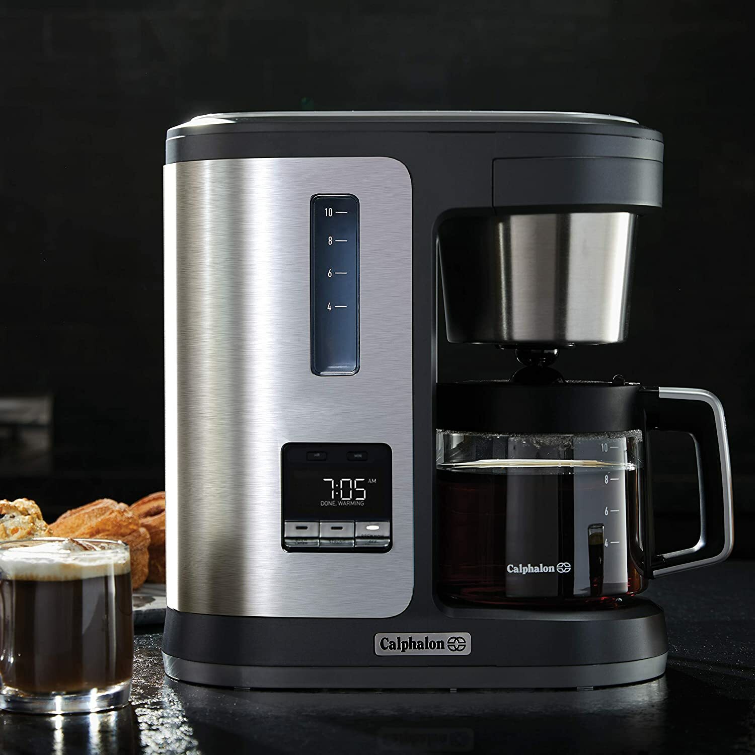 Calphalon BVCLDCG1 10 Cup Programmable LCD Display Coffee Maker Stainless Steel 48894067891 eBay