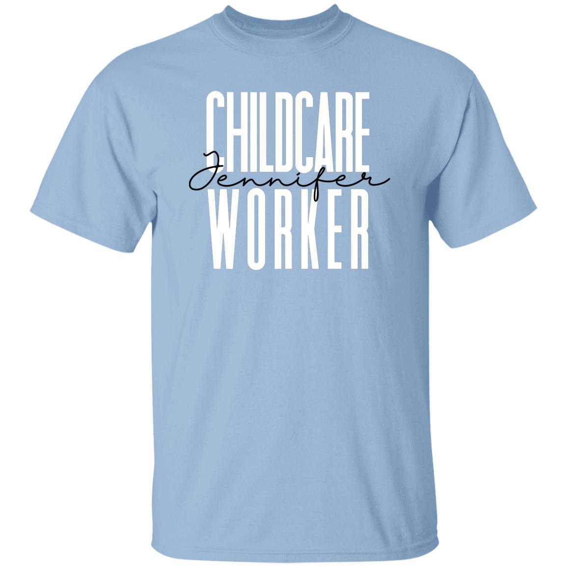 Personalized Childcare Worker Unisex Tshirt Custom name daycare worker