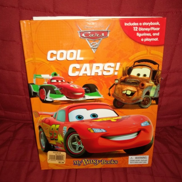 Disney CARS My Busy Books COOL CARS Playset Storybook Mat 14 Vehicles