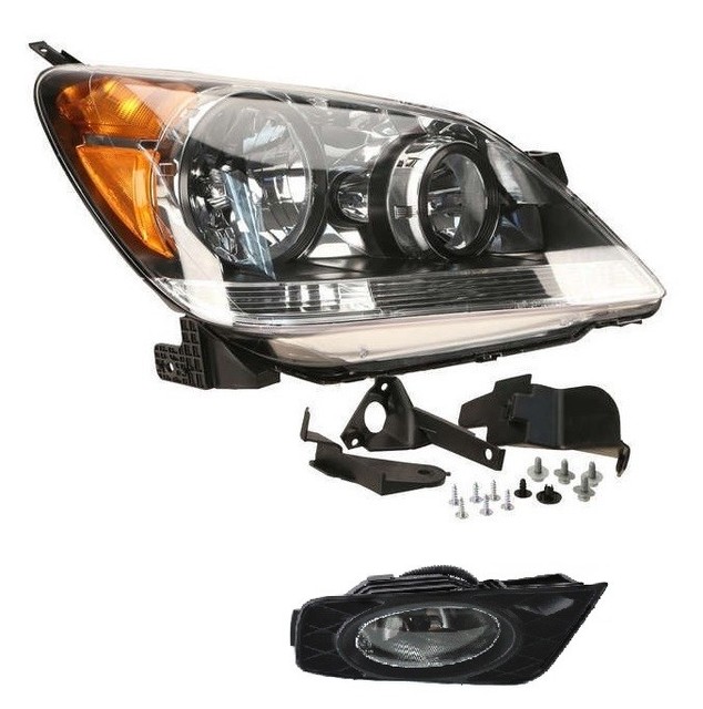 Passenger Right Genuine Headlight Headlamp & Fog Light For Honda