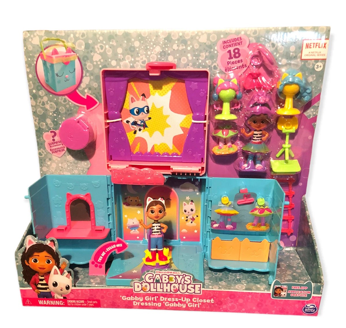 Gabby's Dollhouse Rainbow Closet Portable Playset With, 40 OFF