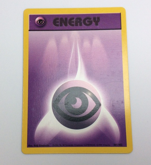 Pokemon Card TCG 1st Edition Shadowless Purple Energy Psychic Base Set 101/102 eBay