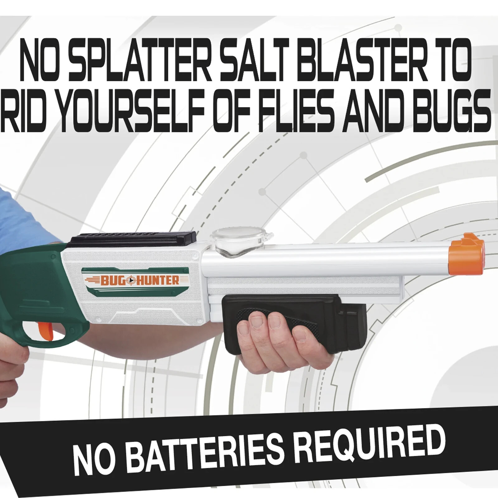 SALT BLASTER SALT GUN FOR FLIES / SPIDERS Bug Hunter DOUBLE BARREL Air