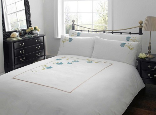 Update the look and feel of your bedroom with the mi zone pisces duvet cover set. bedding sets duvet covers super king duvet cover set delaney jade teal floral off white embroidery bedding home furniture diy quatrok com br