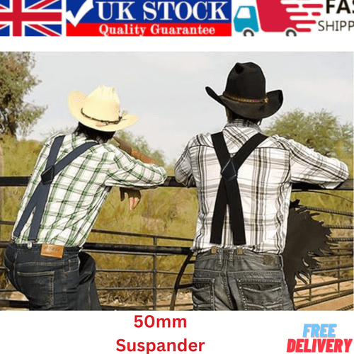 Heavy Duty Work Trouser Braces 50mm Highly Elasticated Unisex