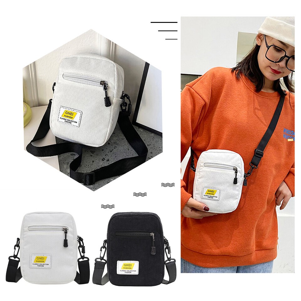 Women Fashion Zipper Messenger Bag Multilayer Small Crossbody Bag AU