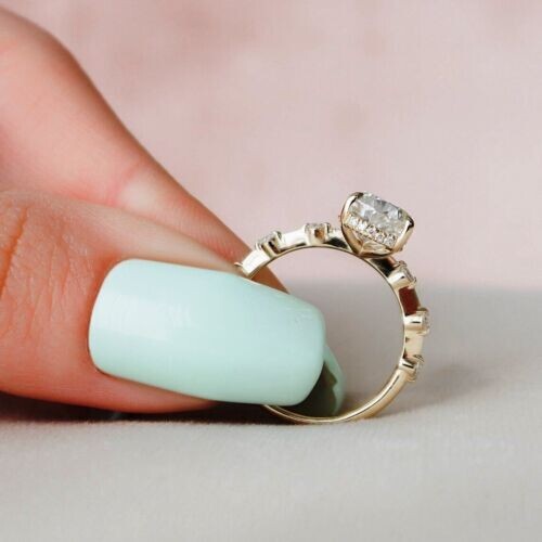 14K Yellow Gold FN 2CT Pear Shape Diamond LabCreated Engagement