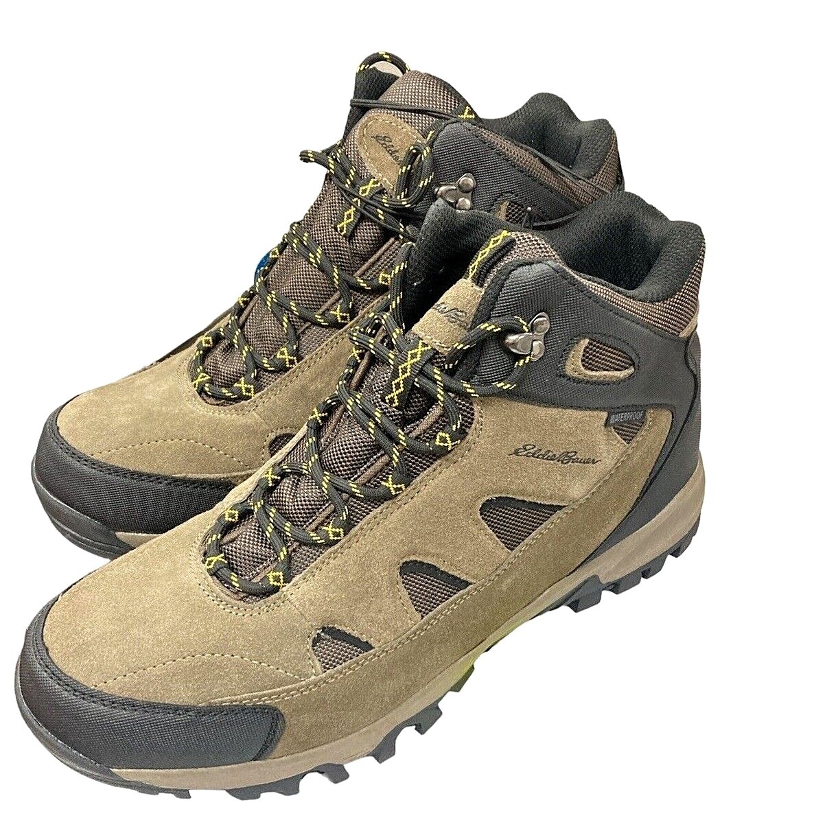 Eddie Bauer Men's Mid Height Brighton Brown Waterproof Hiking Boots