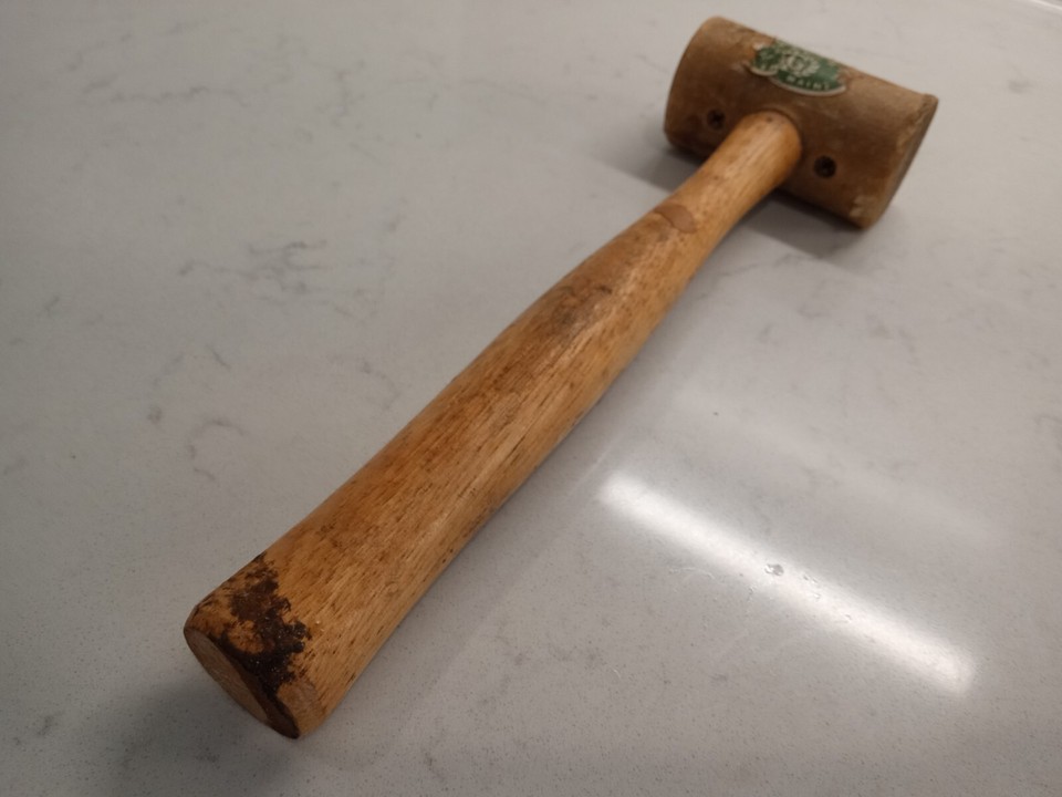 Vintage GARLAND USA Maine 11 oz Rolled Rawhide Jeweler Leather Mallet Hammer eBay