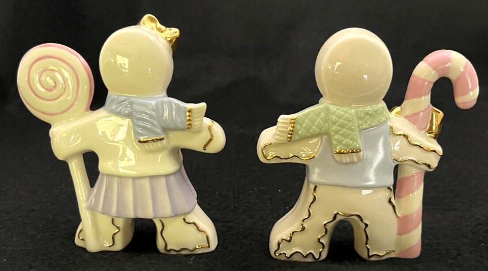 Lenox Gingerbread Boy and Girl Salt & Pepper Shakers MIB eBay