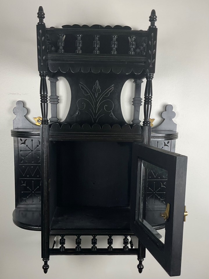 1880's Victorian Eastlake, Aesthetic Movement, Neo Gothic Hanging Wall