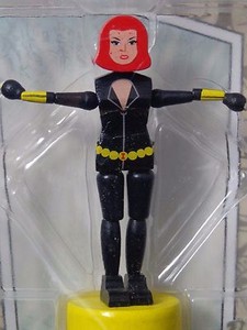 Marvel Comics Black Widow Classic Wooden Push Puppet New Ebay