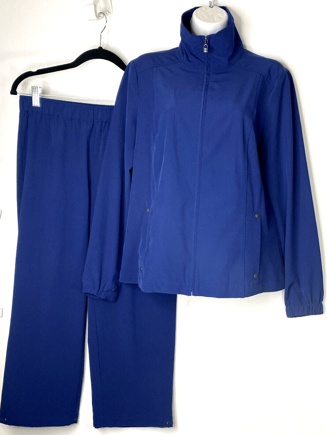 Peck & Peck Woman MP Royal Blue 2pc Casual Athletic Leisure Jacket Pant Set eBay
