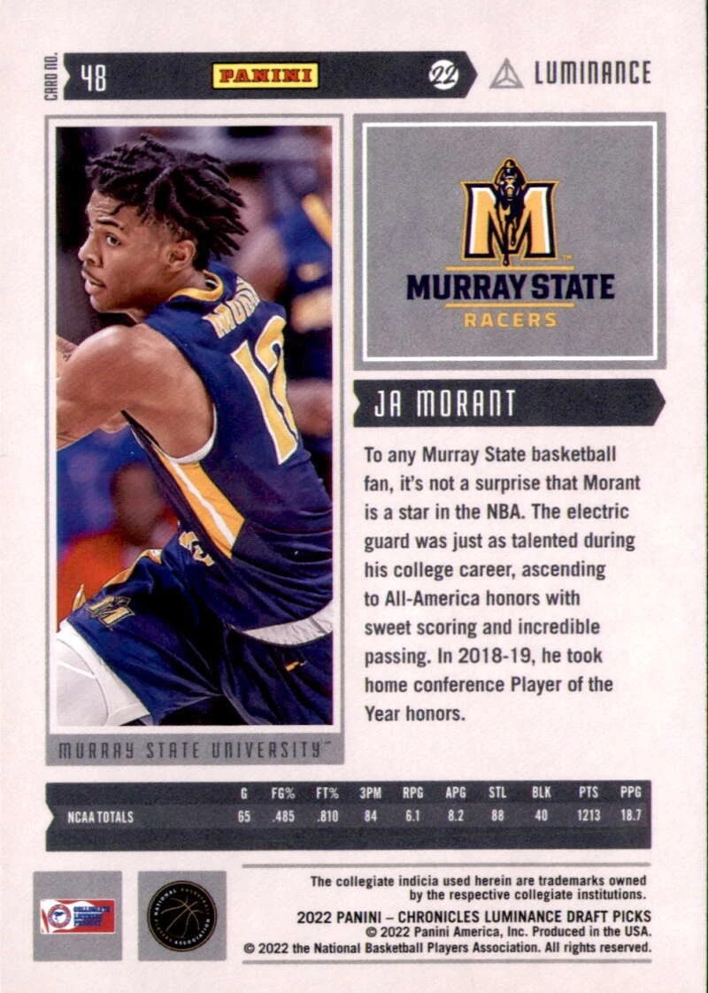 Free shipping service NBA_ Ja Morant Jersey Murray State Racers College
