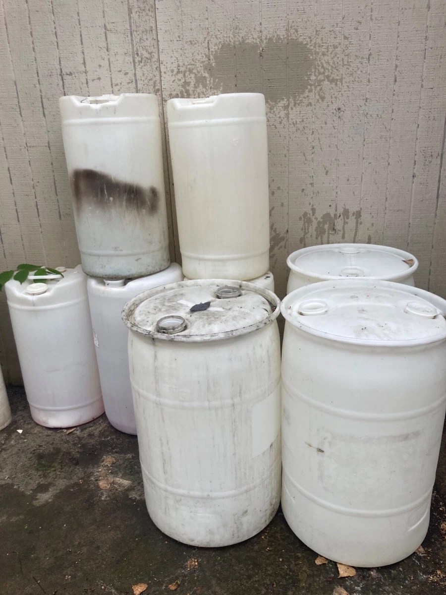 55 Gallon Plastic Drums Rain Water Barrel Collection, 43 OFF