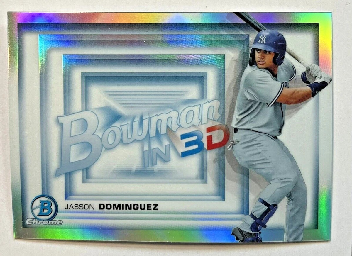 2022 Bowman Chrome Black White Wave Jasson Dominguez RC Rookie Card YANKEES Sports Trading Cards