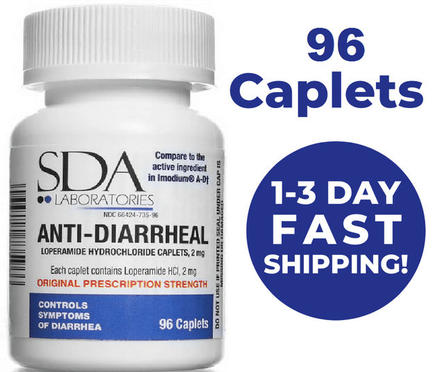 Antidiarrheal 2mg HCL 96 Caplets by SDA Labs for sale online eBay
