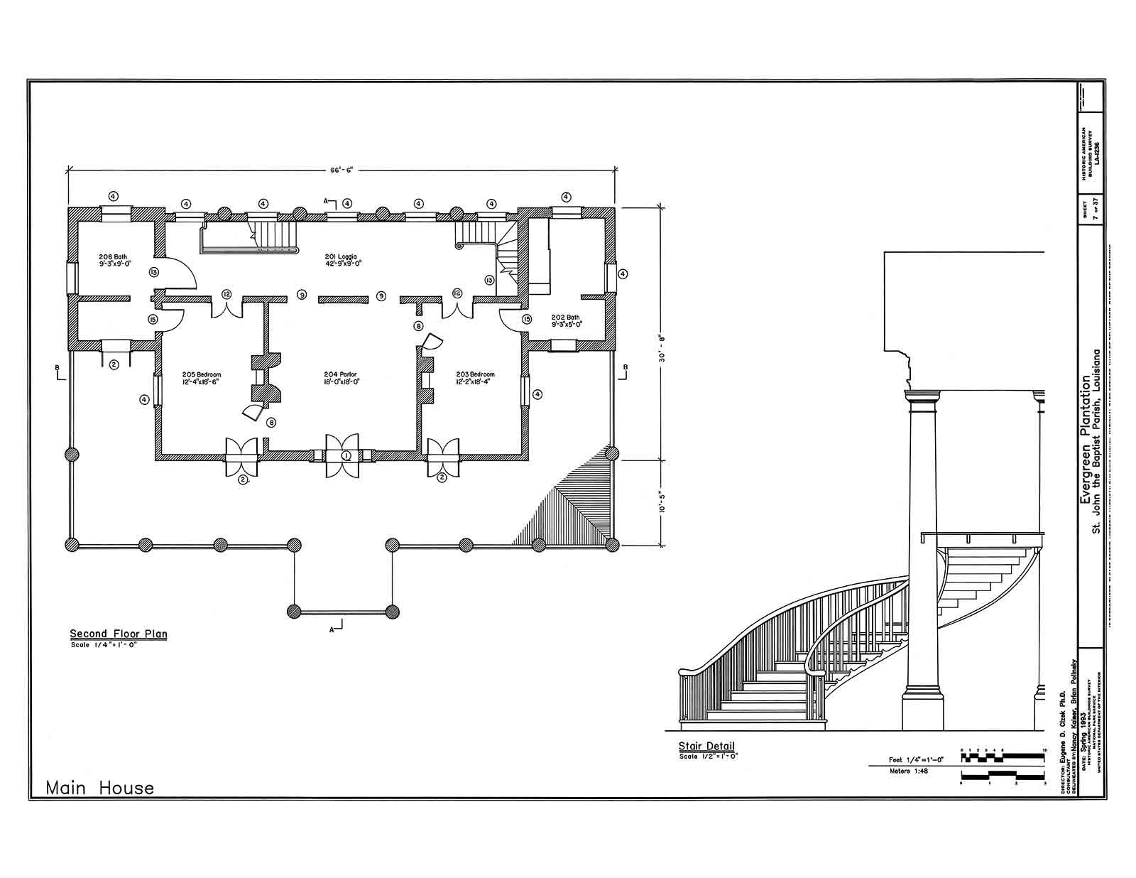 Evergreen Plantation Drawings, Edgard LA Historic House Plans eBay