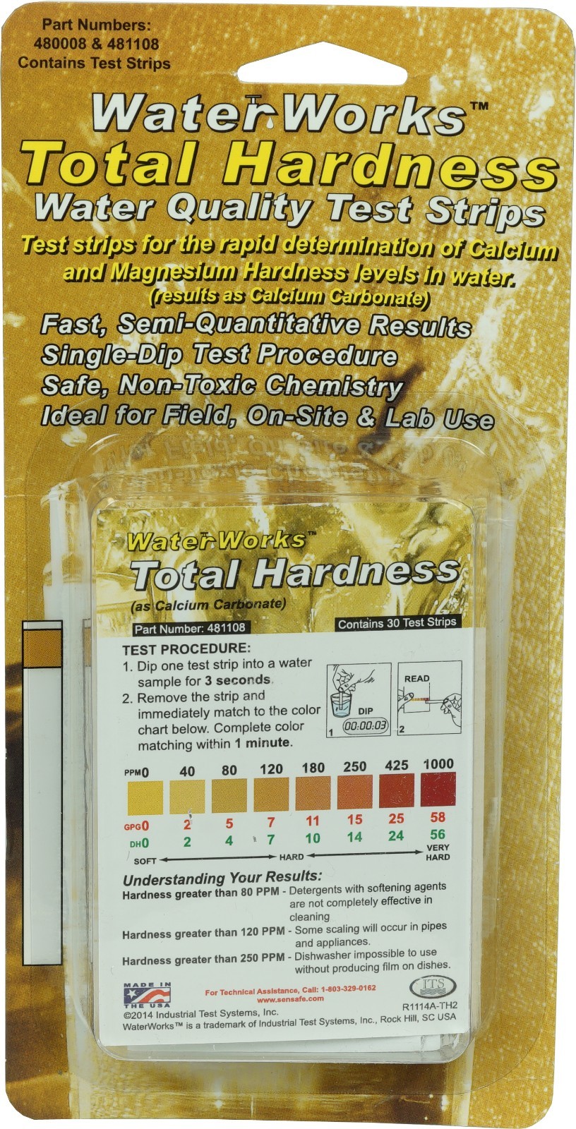 Industrial Test Systems Total Hardness Level Water Testing Kits PK30