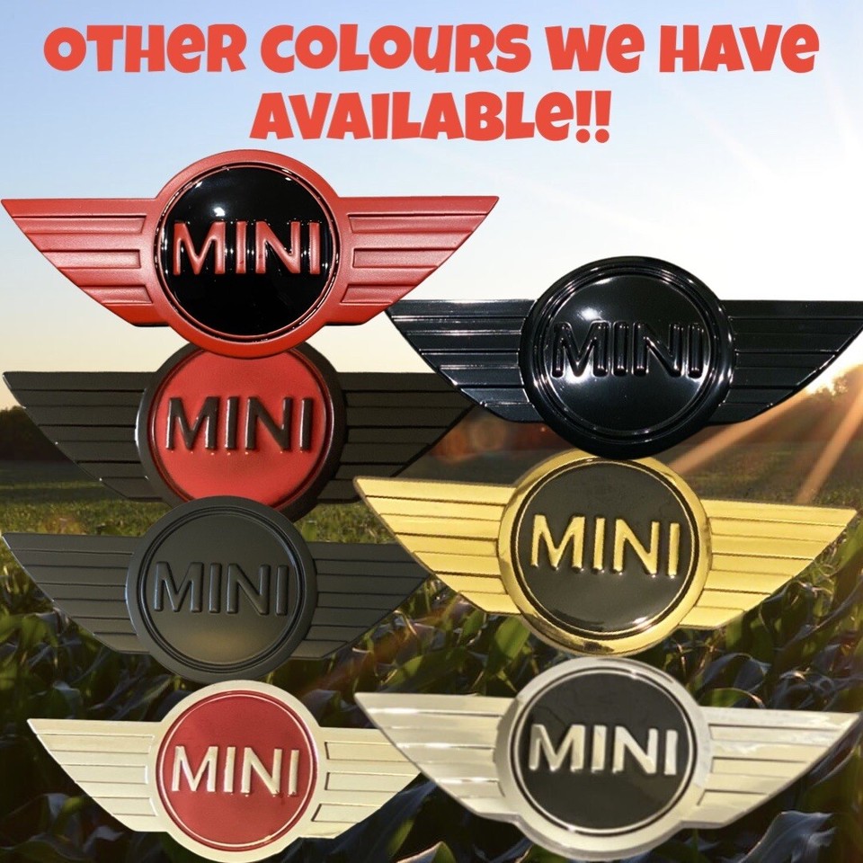 Mini Badge Logo Front Chrome Hood Metal Sticker Emblem Cooper