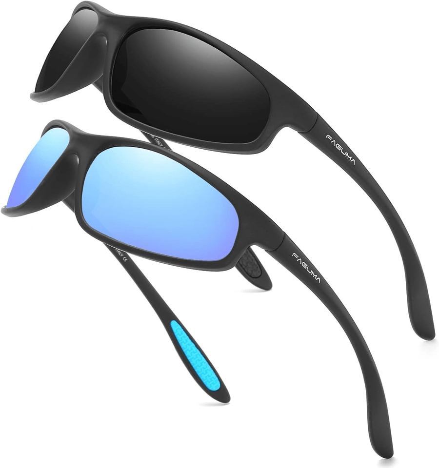 FAGUMA Polarized Sports Sunglasses for Men Cycling Driving Fishing 100