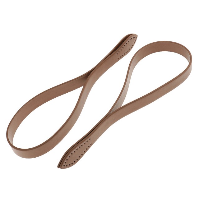 2pcs Tan PU Leather Handle Shoulder Bag Handbag Straps Replacement 60cm