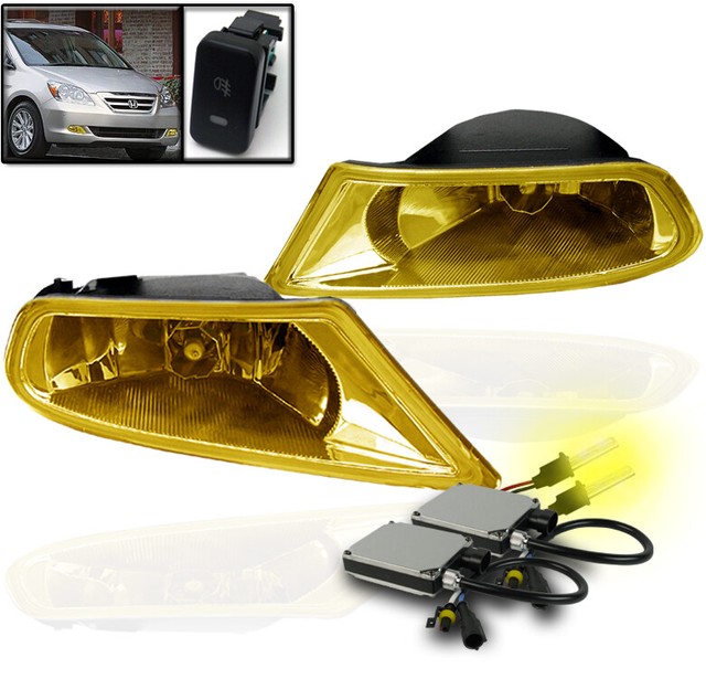 FOR 2005 2006 2007 HONDA ODYSSEY YELLOW FRONT BUMPER DRIVING FOG LIGHT+