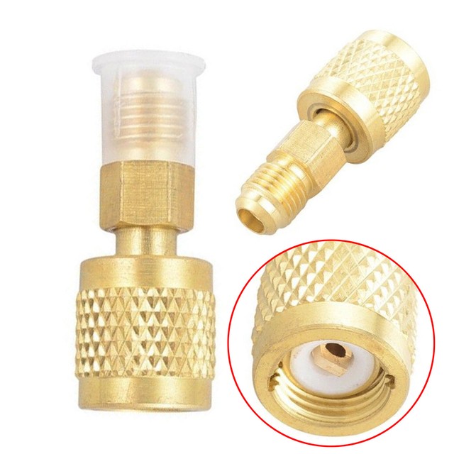 1/4 '' R410A Brass Refrigerant Adapter Male to 5/16" Female Charging