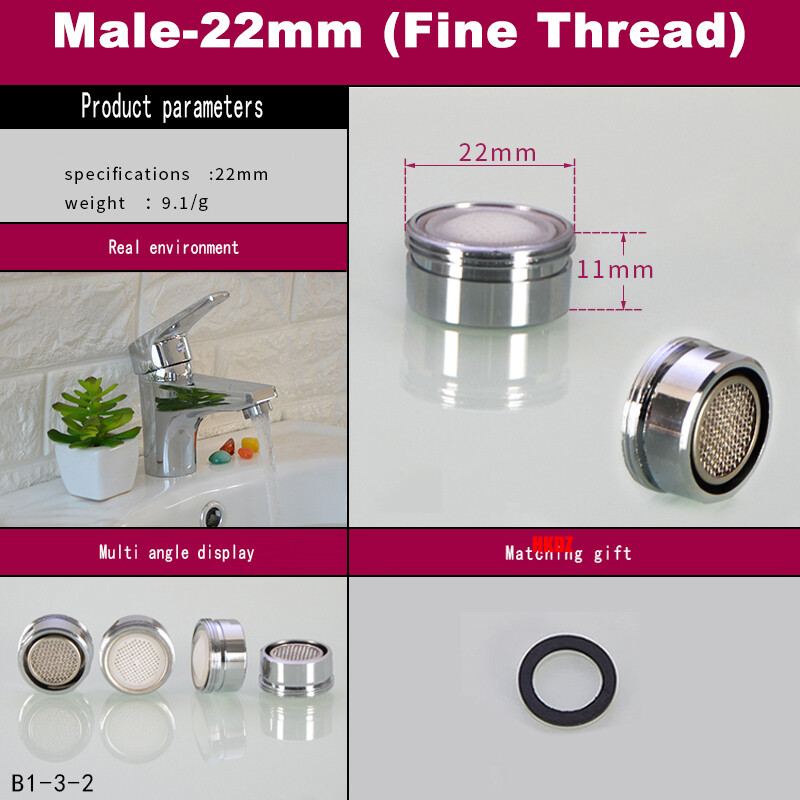 Tap Aerator Bubbler Kitchen Bath Female Male Filter Faucet Chrome 18/20