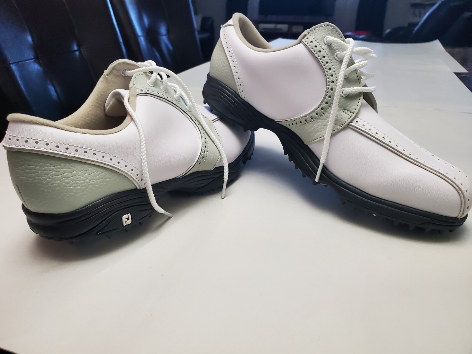 FOOTJOY GREENJOYS Women's Soft Spiked Golf Shoes SZ 9.5M White 48357 NEW W/BOX eBay