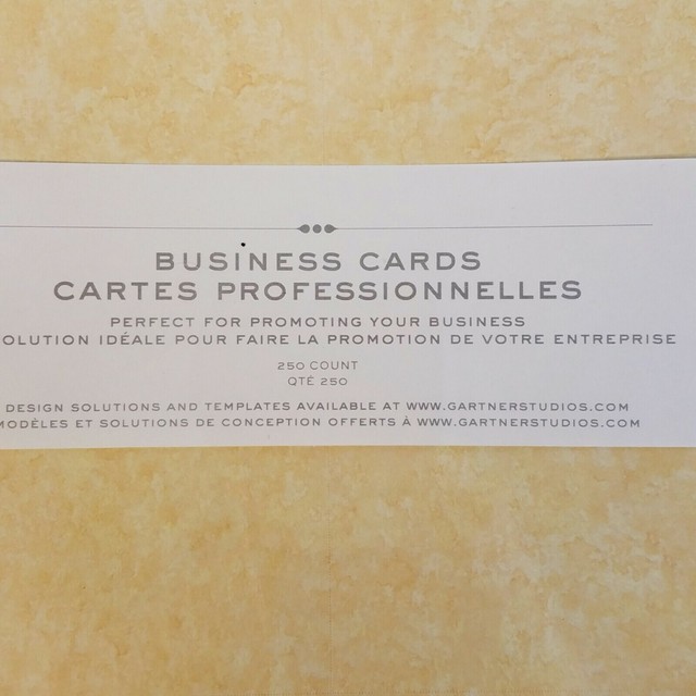 1500 Business Cards Gartner Perforated 2" x 3 1/2" Ivory Print Your Own