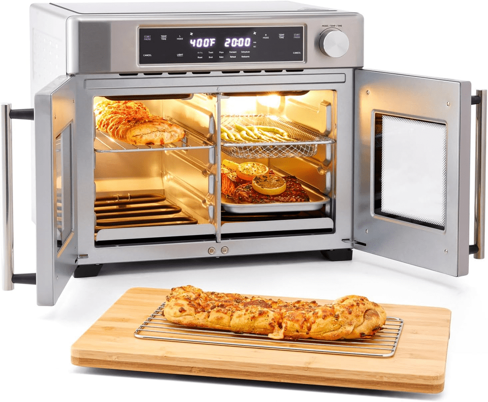 Dual Zone Air Fryer French Door Oven 32 Qt Convection Toaster Combo 10In1 eBay