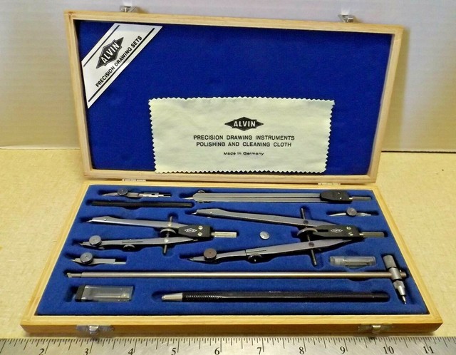 ALVIN 11 pc. PRECISION DRAWING DRAFTING SET MADE IN GERMANY eBay