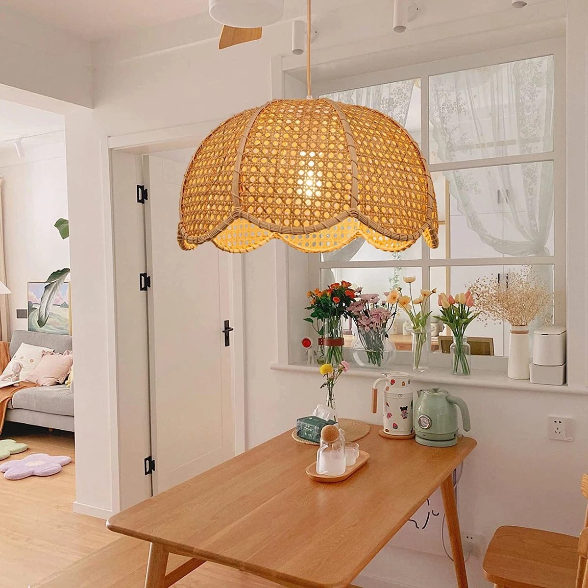 Rattan Ceiling Pendant Light | Shelly Lighting