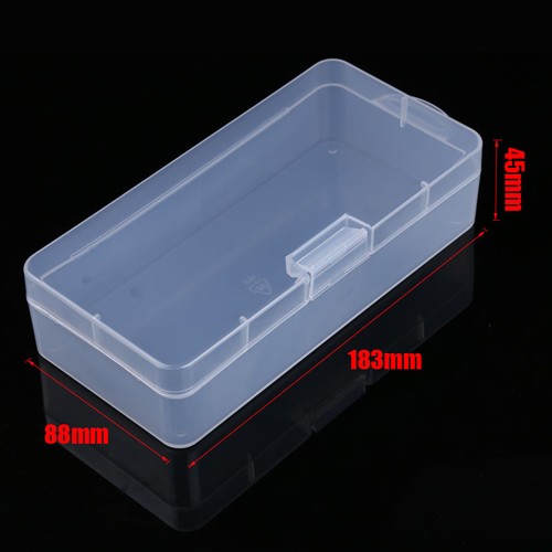 2x Translucent Plastic Toolbox Screw Component Storage Boxes Screw