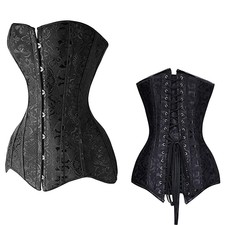 Charmian Women S 26 Steel Boned Cotton Long Torso Hourglass Body