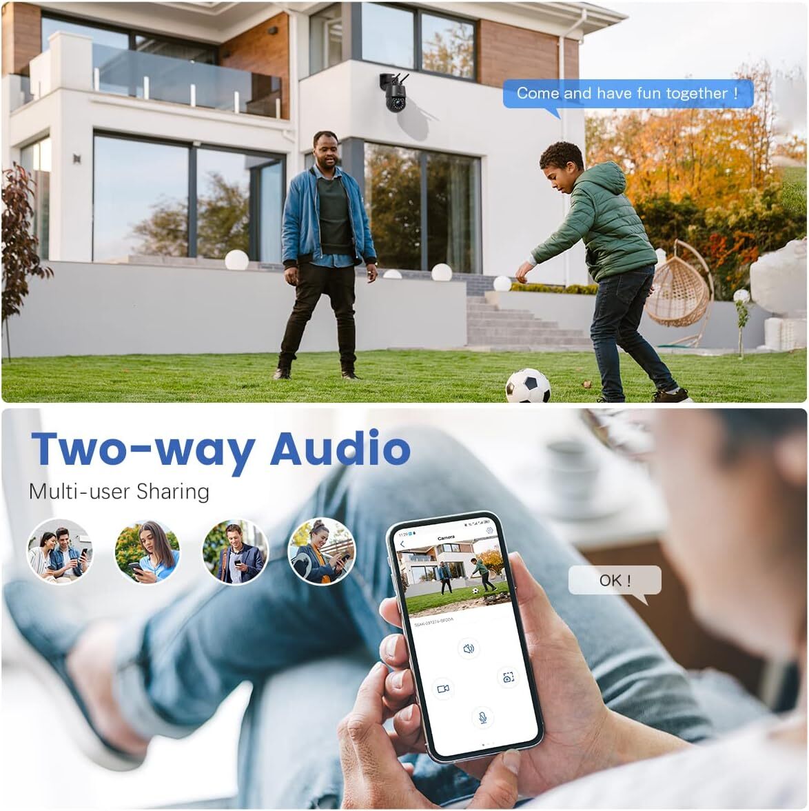 Ctronics 4K 8MP 5X Optical Zoom Security Camera Outdoor WiFi 2.4/5GHz