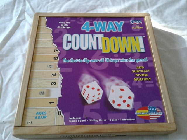 4 Way Countdown Wooden Math Learning Homeschool Game Cadaco for sale