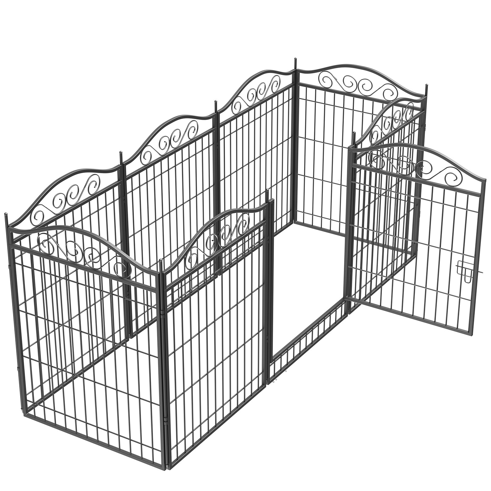 Dog Pet Fence Folding Barrier Fencing Outdoor Garden Expanding Gate Pen