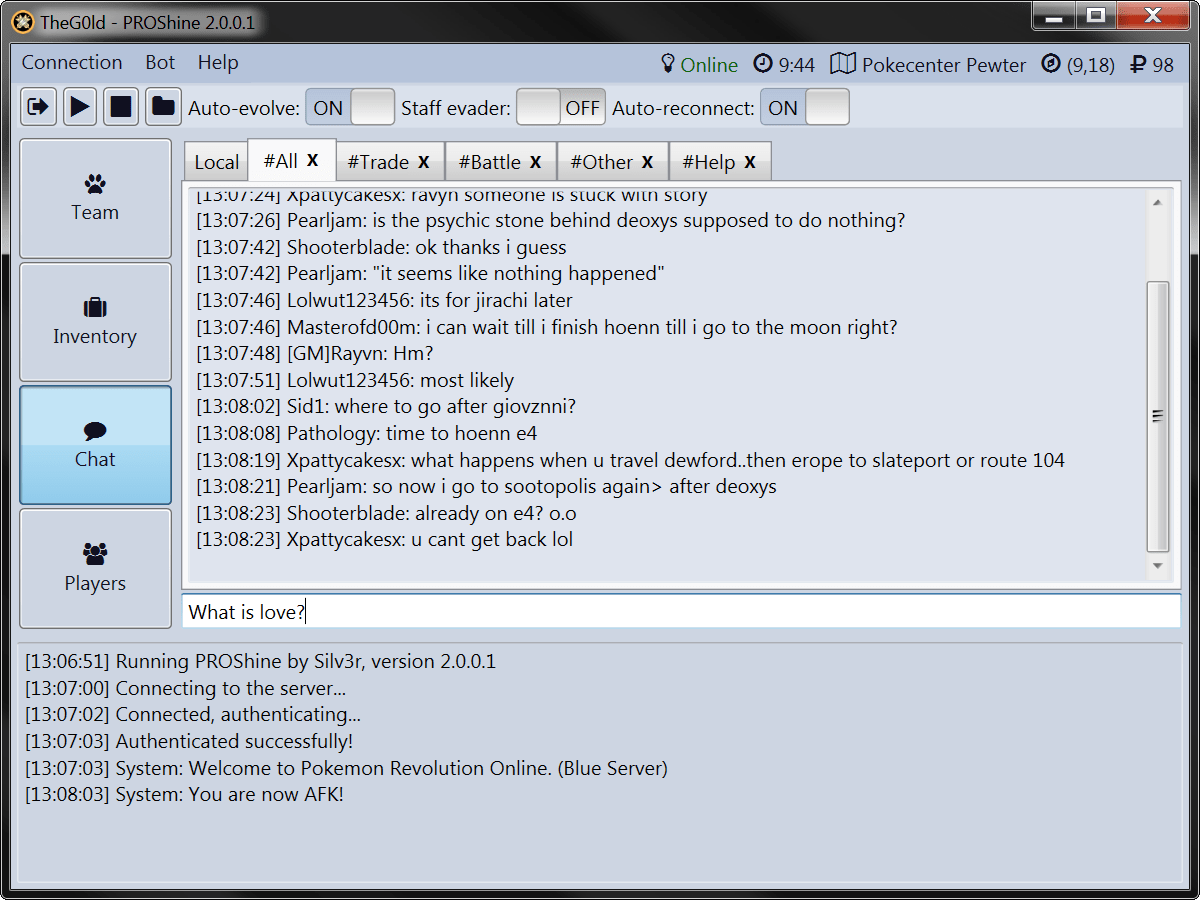 PROShine Pokemon Revolution Online bot