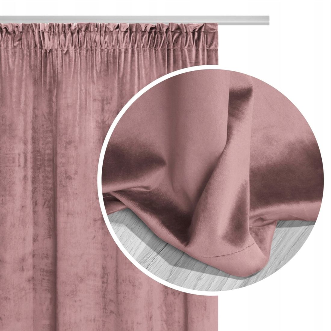 ZASŁONY ZACIEMNIAJĄCE 140x160 WELUROWE NA ŻABKI TAŚMIE ERLI.pl